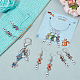 Alloy Enamel Butterfly Link Stitch Markers HJEW-AB00229-4
