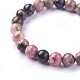 Natural Rhodonite Beads Stretch Bracelets BJEW-F380-01-B16-3