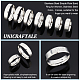 Unicraftale 18 Uds anillo de banda en blanco de acero inoxidable 9 tamaños con inscripción láser anillo de dedo en blanco liso anillo de boda hipoalergénico de metal anillo liso clásico para hacer joyas de regalo RJEW-UN0002-57-5
