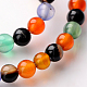 Fili di perline di agata colorata da 16 pollice GSR4mmC136-2
