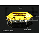 真鍮製ラインストーンブリッジスペーサー  グレードA  六角  金色  クリスタル  11x4.5x3mm  穴：1mm RB-H247-11x4.5x3mm-01G-1