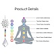 Cristal lustre suncatchers prismes chakra pendentif suspendu AJEW-I040-01P-2