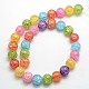 Synthetic Crackle Quartz Round Beads Strands G-L155-16mm-01-3