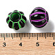 Perles européennes acryliques opaques imprimées par pulvérisation SACR-P031-03B-3
