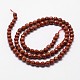 Chapelets de perles en jaspe rouge naturel G-D840-50-4mm-2