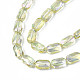 Chapelets de perles en verre transparent électrolytique EGLA-N002-25-C02-3
