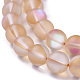 Chapelets de perles en pierre de lune synthétique G-F142-10mm-13-3