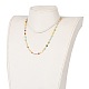 Conjuntos de joyas de pulsera y collar con cuentas de vidrio facetado SJEW-JS01160-5