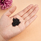 1 Box 8/0 Glass Seed Beads Round  Black for Jewelry Making 3mm SEED-PH0005-10-3