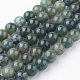 Chapelets de perles en agate mousse naturelle G-G735-62-8mm-1