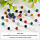 OLYCRAFT 50 Pcs 6mm Natural Stone Beads Round Loose Gemstones 2mm Hole Beads Assorted Large Hole Stones for DIY Necklace Charm Bracelet Jewelry Making G-OC0003-87A-4
