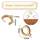 8 pièces 2 couleurs en laiton accessoires de boucle d'oreille huggie hoop KK-SZ0004-49-2