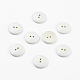 Frosted Flat Round Resin Sewing Buttons BUTT-F058-36L-15-2