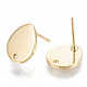 Brass Stud Earring Findings KK-Q750-068G-2