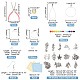 Kit de fabrication de boucles d'oreilles sur le thème de l'océan DIY-AR0003-30-2