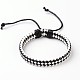 Adjustable Braided Cowhide Cord Bracelets BJEW-F179-05-2