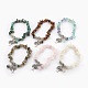 Natural Mixed Stone Beads Charm Bracelets BJEW-JB03960-1