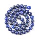 Chapelets de perles en lapis-lazuli naturel X-G-G099-8mm-7-3