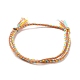 Bracelet cordon ajustable tressé en polyester BJEW-A099-03-2