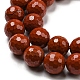 Los abalorios rojos jaspe hebras naturales G-E571-43B-4