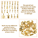 SUPERFINDINGS 26Pcs Alloy Hair Jewelry Braids Antique Golden Spiral Hair Decoration Dreadlocks Metal Hair Cuffs with Alloy Pendants for Hair Braid Accessories Decoration PALLOY-PH01479-4