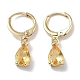 Real 18K Gold Plated Brass Dangle Hoop Earrings EJEW-L269-045G-04-1