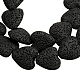 Hebras de cuentas de roca de lava natural teñidas G917-11-3