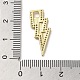 Brass Micro Pave Cubic Zirconia Pendants KK-E092-33G-01-3