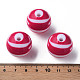Perles acryliques à rayures opaques&nbsp;MACR-S373-27C-03-4