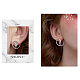 Boucles d'oreilles à tige en argent sterling plaqué rhodium Shegrace 925 JE836A-6