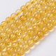 Synthétiques perles citrine brins G-C076-6mm-6A-1