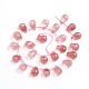 Chapelets de perles en verre de quartz de cerise G-J360-04-A-2