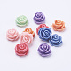 Mixed Color Resin Flower Cabochons X-CRES-Q001-M-1