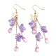 Blume Messing Ohrringe&nbsp;EJEW-TA00643-01-2
