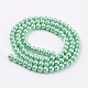 Umweltfreundliche runde Perlenstränge aus gefärbtem Glasperlen HY-A002-4mm-RB008N-2