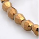 Full Plated Glass Faceted Rice Beads Strands GLAA-A030A-FP02-1