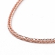 925 collier chaînes de blé en argent sterling pour femme STER-I021-03A-RG-2
