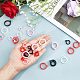 GORGECRAFT 1 Box 60PCS Anti-Lost Silicone Rubber Rings 4 Colors 8mm 13mm 20mm Diameter Non-Lost O Rings Adjustable Holder Necklace Replacement Lanyard Pendant for Pens Device Keychains Office Supplies SIL-GF0001-24-3