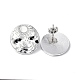 304 Stainless Steel Sun with Moon Stud Earrings for Women EJEW-F300-06P-2