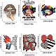 CREATCABIN 6pcs Iron On Stickers Set Lips Butterfly Heart Love Heat Transfer Patches for Clothing Design Washable Heat Transfer Stickers Decals Colorful for Clothes T-Shirt Jackets DIY Decoration DIY-CN0001-50-2