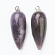 Natural & Synthetic Gemstone Pointed Pendants G-F705-01P-3