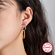 Boucles d'oreilles pendantes en argent sterling bicolores 925 KZ3261-2-2