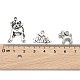 チベット風合金子犬ペンダント  犬のチャーム  混合スタイル  アンティークシルバー  15~47x8~34x1~13mm  穴：1~2mm TIBEP-MSMC021-17AS-4