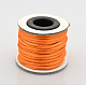 マクラメラテール中国結び作り用コードラウンドナイロン編み込みひも糸  サテンコード  ダークオレンジ  2mm  約10.93ヤード（10m）/ロール NWIR-O001-A-13-1