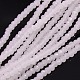 Imitation Jade Glass Faceted Rondelle Beads Strands GLAA-F025-B03-2