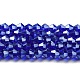 Transparentes perles de verre de galvanoplastie brins GLAA-F029-4mm-C06-1