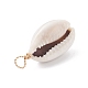 Natural Cowrie Shell Dyed Pendants PALLOY-JF01206-5