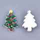 樹脂カボション  クリスマスツリー  グリーン  26x17.5x6mm CRES-T015-14-2