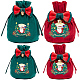 CRASPIRE 4Pcs 4 Styles Christmas Velvet Candy Apple Bags TP-CP0001-05A-1
