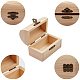 Unfinished Pine Wood Jewelry Box CON-WH0072-10-4